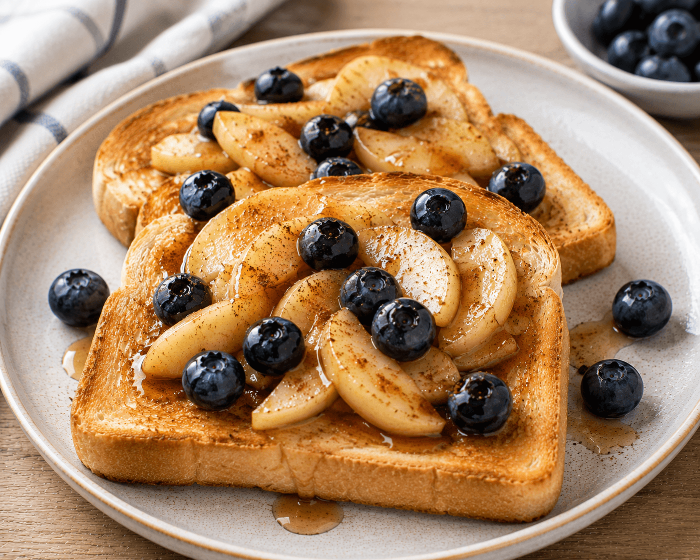 Apple & Blueberry Breakfast Toast