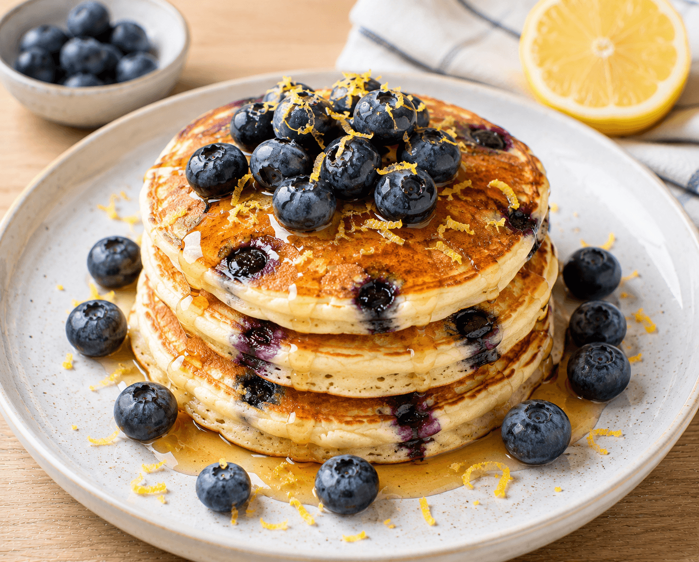Lemon & Blueberry Pancake Stack