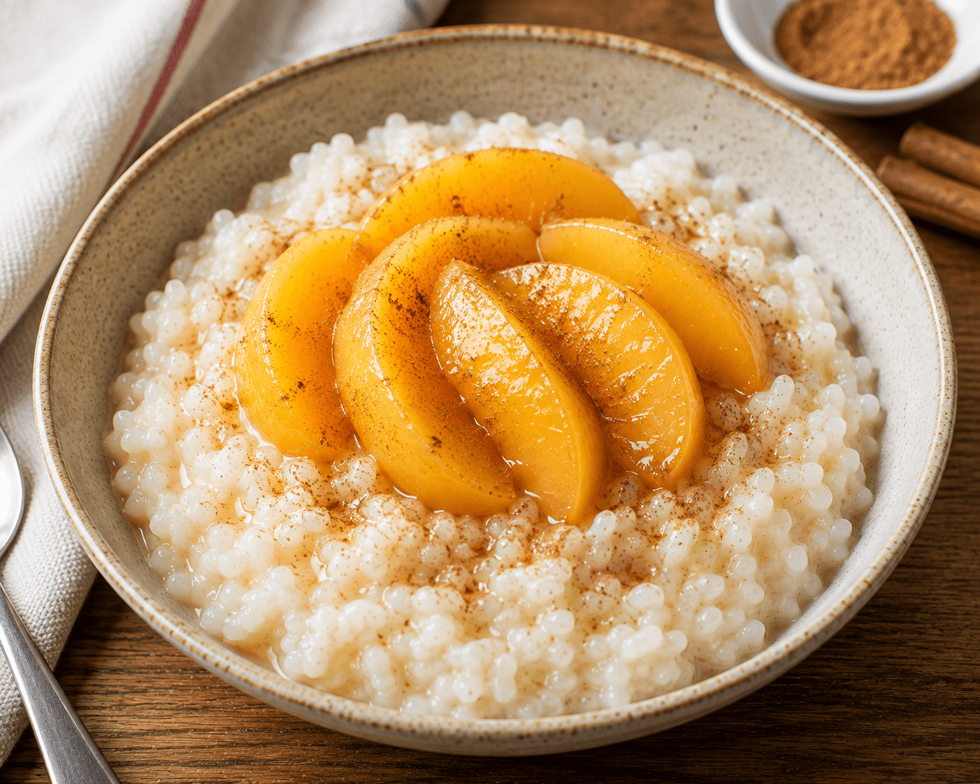 Peach & Vanilla Breakfast Rice Bowl