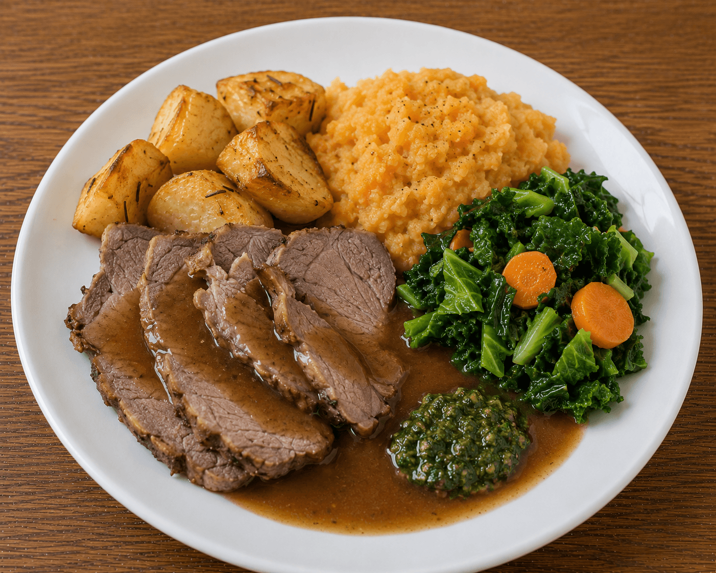 Roast Lamb with Potatoes & Vegetables